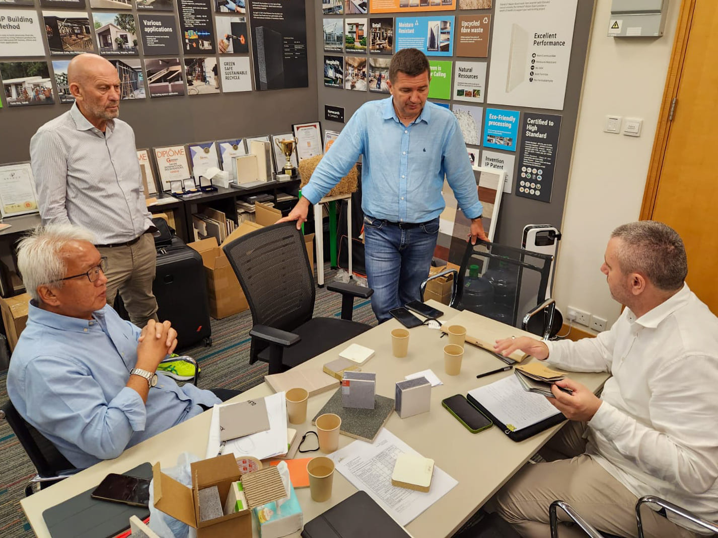 Brainstorming in HK office